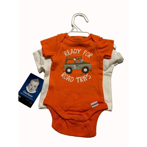 Gerber Baby Boys Camping Fun 4-Piece Bodysuit Tee Shorts & Pant Set Newborn Cott - Picture 2 of 11